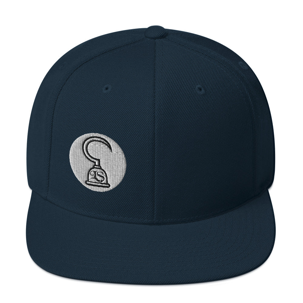 White Logo Snapback Hat