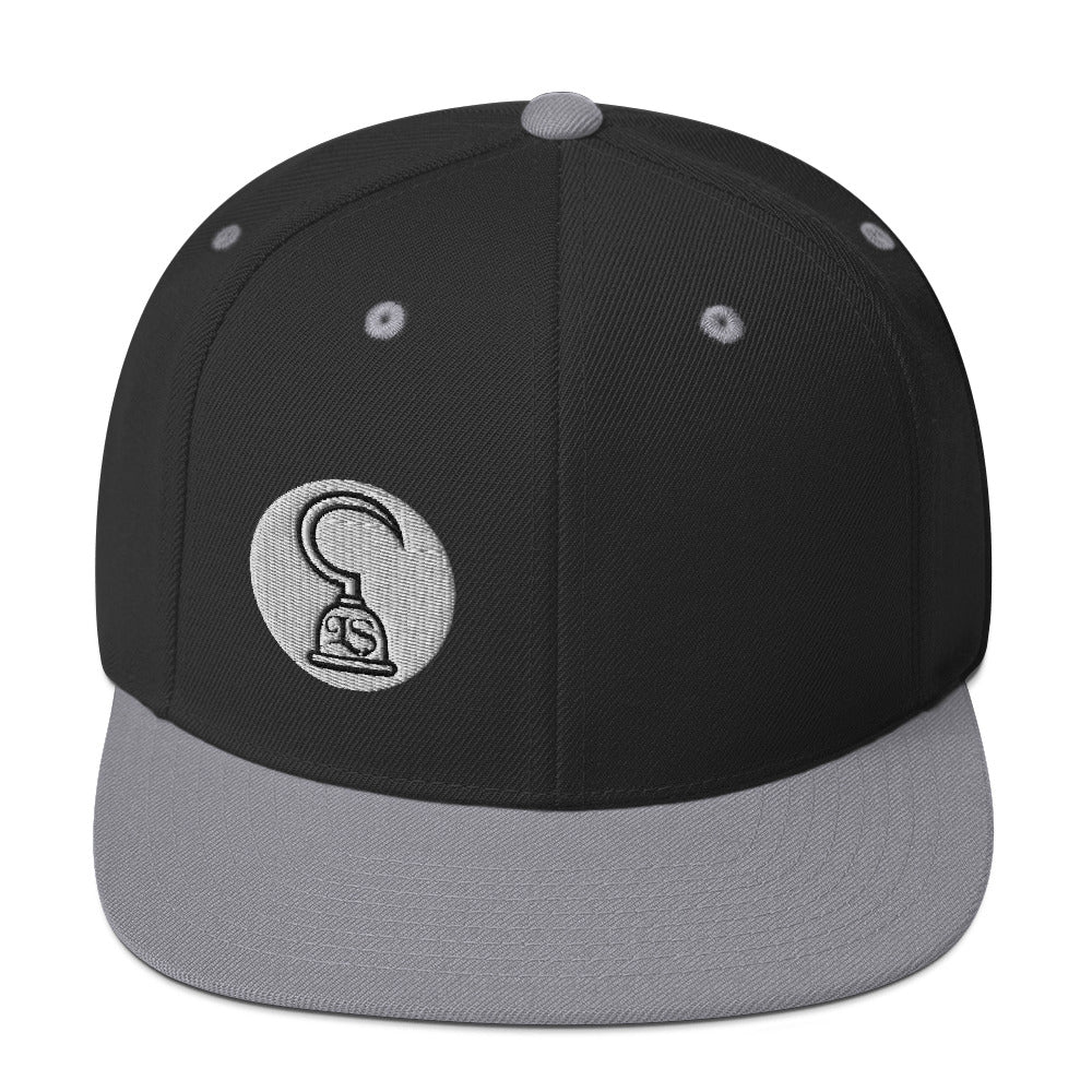 White Logo Snapback Hat